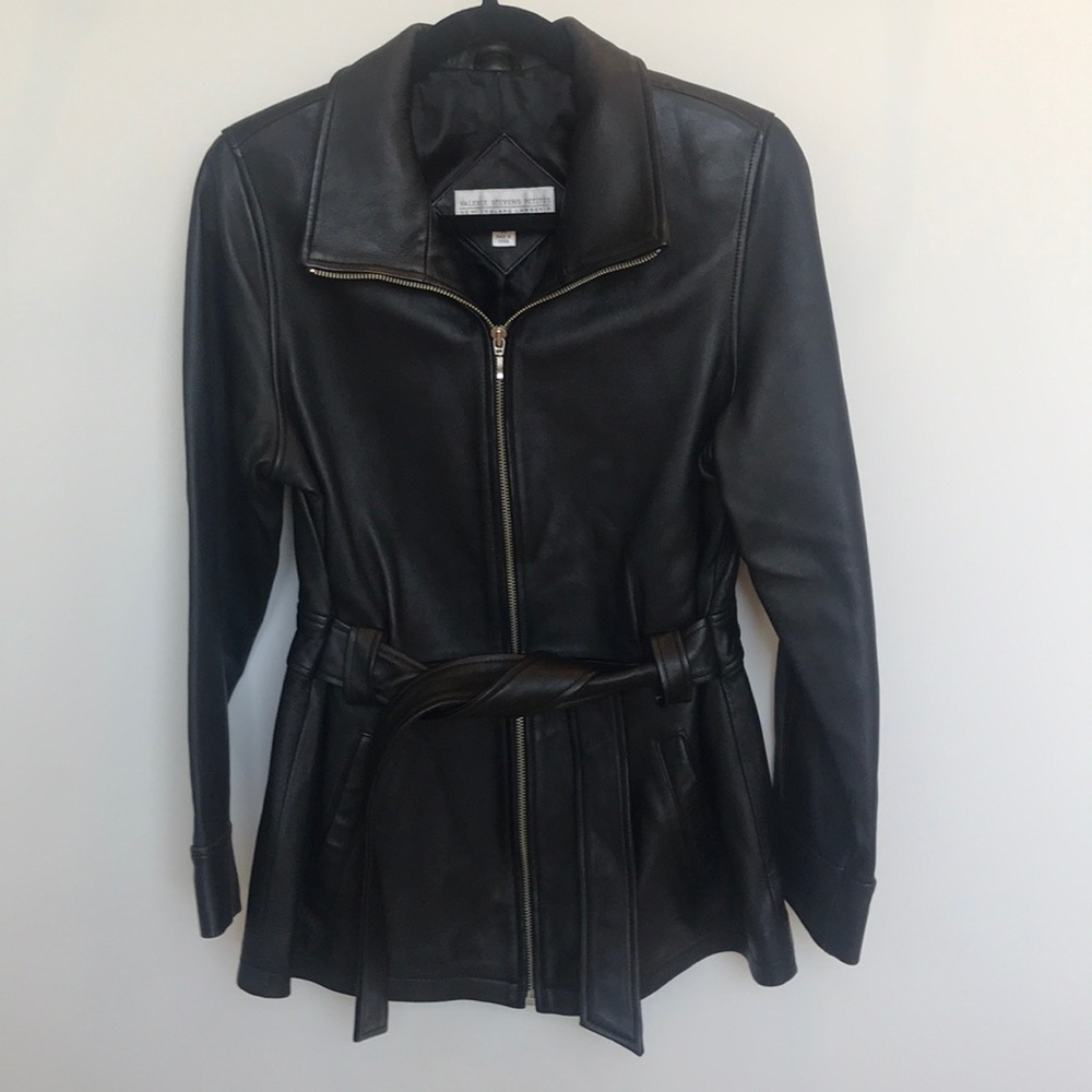 NEW VALERIE STEVENS Leather Jacket M retails $398